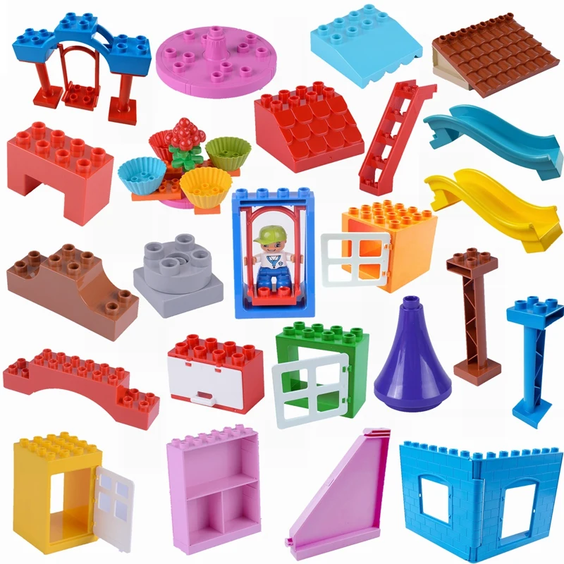 Legoing Duplo Accessories Roof Wardrobe Windon Big Bricks Single DIY Building Blocks Toys for Children Compatible Duplo Legoing
Legoing Duplo Accessories Roof Wardrobe Windon Big Bricks Single DIY Building Blocks Toys for Children Compatible Duplo Legoing