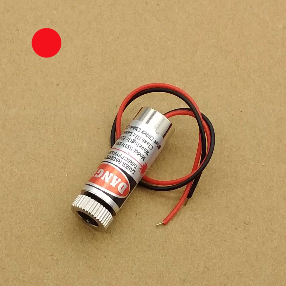 650nm Red Dot Point Laser Diode Module 5mW Focus Adjustable Laser Metal Glass Lens Head Industrial Diameter 12MM 5V DIY
650nm Red Dot Point Laser Diode Module 5mW Focus Adjustable Laser Metal Glass Lens Head Industrial Diameter 12MM 5V DIY