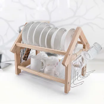 Kitchen racks wooden 2 layer plates chopsticks cup holder drain bowl rack drying filter dish rack wx4211645
Kitchen racks wooden 2 layer plates chopsticks cup holder drain bowl rack drying filter dish rack wx4211645