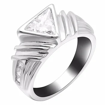 Hainon Fashion Triangle White Zircon Stone Luxury Silver Color Ring Vintage Wedding Band Promise Engagement Rings For Women/Men
Hainon Fashion Triangle White Zircon Stone Luxury Silver Color Ring Vintage Wedding Band Promise Engagement Rings For Women/Men