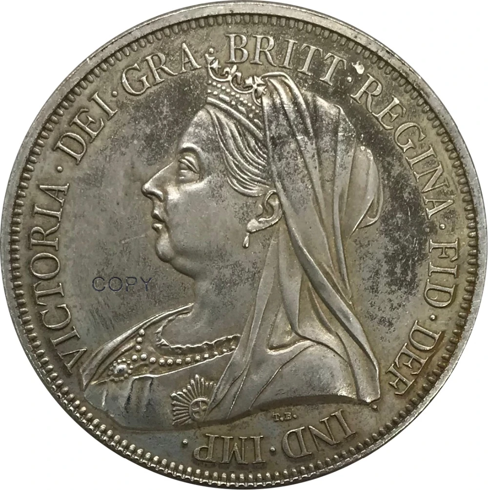 1893 United Kingdom 5 Pounds Victoria 3rd portrait Cupronickel Plated Silver Collectibles Copy Coin
1893 United Kingdom 5 Pounds Victoria 3rd portrait Cupronickel Plated Silver Collectibles Copy Coin