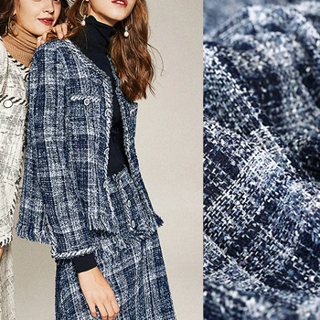140CM Wide 430G/M Weight Blue Knitted Tweed Acrylic Polyester Cotton Fabric for Autumn and Spring Dress Coat Jacket E965
140CM Wide 430G/M Weight Blue Knitted Tweed Acrylic Polyester Cotton Fabric for Autumn and Spring Dress Coat Jacket E965