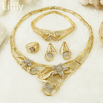 Dubai Fashion Bridal Wedding Jewelry Sets Italy Unique Flower Crystal Necklace Earrings Bracelet Women Jewellery Sets
Dubai Fashion Bridal Wedding Jewelry Sets Italy Unique Flower Crystal Necklace Earrings Bracelet Women Jewellery Sets