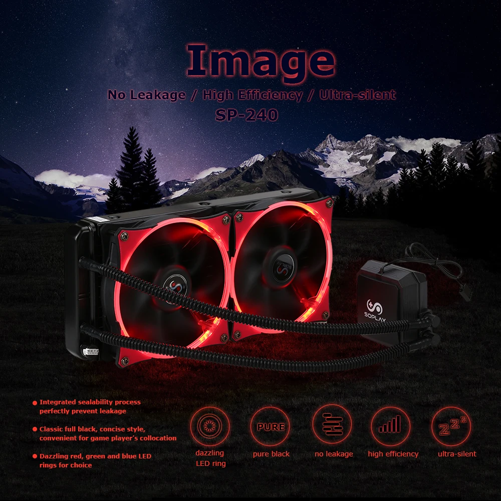SOPLAY For Intel AMD CPU Liquid Freezer Water Liquid Cooling System CPU Cooler Hydraulic Bearing 120mm Dual Adjustable PWM Fan
SOPLAY For Intel AMD CPU Liquid Freezer Water Liquid Cooling System CPU Cooler Hydraulic Bearing 120mm Dual Adjustable PWM Fan