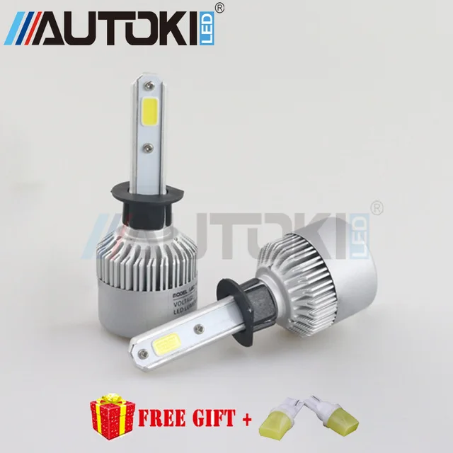 Autoki s2 H1 H3 H7 H4 H11 9005 9006 9007 светодиодный фонарь для фар 72 Вт 8000LM Авто налобный все в