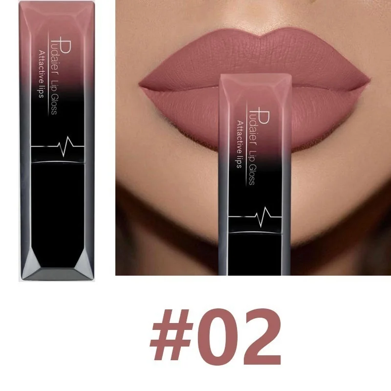Pudaier Waterproof Lip Gloss Matte Liquid Lipstick Matte Lip Stick Cosmetics Makeup Nude Purple Black Rose Cosmetics
Pudaier Waterproof Lip Gloss Matte Liquid Lipstick Matte Lip Stick Cosmetics Makeup Nude Purple Black Rose Cosmetics