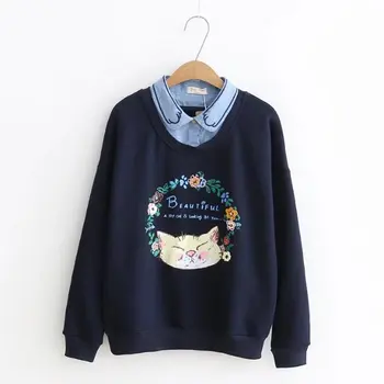 Japanese Harajuku Vintage Retro Boho Cartoon Letters Cat Print Knitted Cotton Fleece Women Pullovers Hoodies Autumn Sweatshirts
Japanese Harajuku Vintage Retro Boho Cartoon Letters Cat Print Knitted Cotton Fleece Women Pullovers Hoodies Autumn Sweatshirts