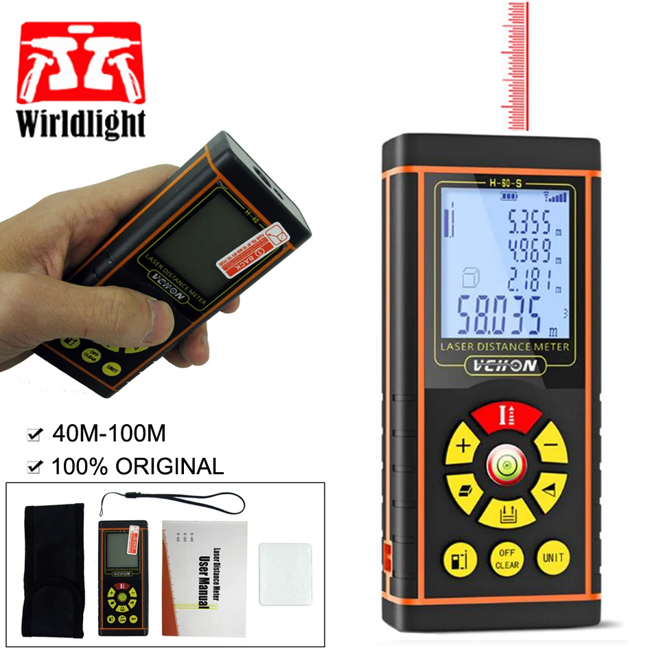 

trena laser range finder rangefinder digital laser distance meter 40M 60M 80M 100M medidor Laser ruler Roulette tester tool