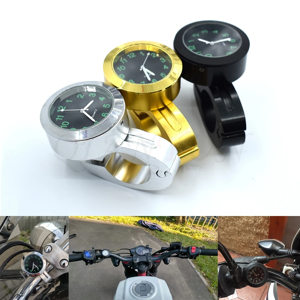 Universal 7/8" Motorcycle Accessory Handlebar Mount Clock Watch Black/Gold/Silver For Yamaha FZ6 FAZER FZ6R FZ8 MT-07/FZ-07 MT09
Universal 7/8" Motorcycle Accessory Handlebar Mount Clock Watch Black/Gold/Silver For Yamaha FZ6 FAZER FZ6R FZ8 MT-07/FZ-07 MT09