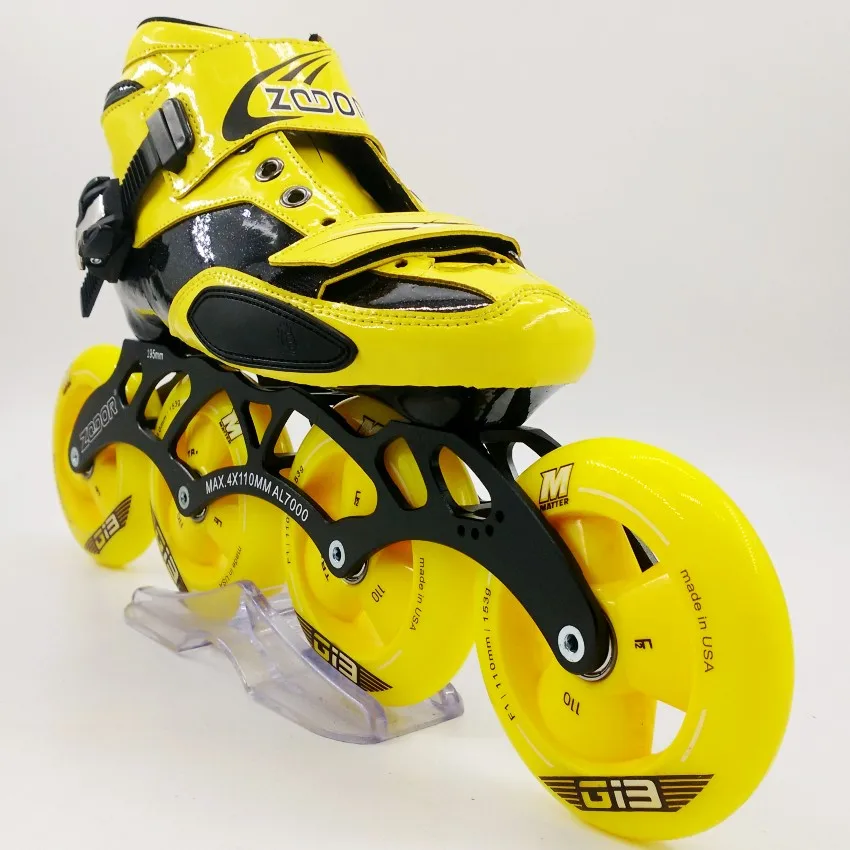 Фото ZODOR professional speed skating shoes of adult male and female children's skates roller skate wheels G13 | Спорт и развлечения