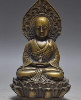 

5" Old Tibet buddhism bronze Jizo Ksitigarbha Bodhisattva God Buddha Statue