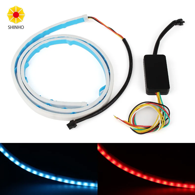 120CM ICE Blue Red Yellow LED Car led Strip Flow Style Scanner Turn Signal Rear Trunk Tail LED Warning Light Auto Luggage lights
120CM ICE Blue Red Yellow LED Car led Strip Flow Style Scanner Turn Signal Rear Trunk Tail LED Warning Light Auto Luggage lights