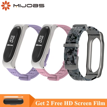 

Mijobs Mi Band 2 Bracelet Anti-Lost Strengthen Silicone Strap for Xiaomi Mi Band 2 Replacement Wristband for Miband Smart Watch