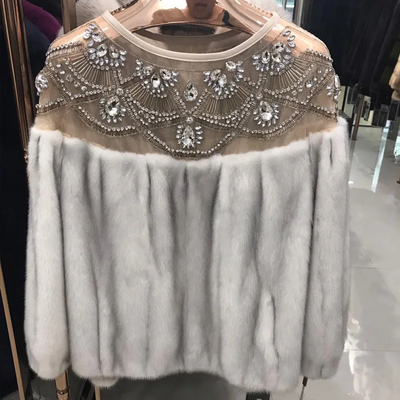 Arlene sain 2017 Sleeves mink coat short section of the mink water mink hair bat sleeve two wear blouse with drill loose 326
Arlene sain 2017 Sleeves mink coat short section of the mink water mink hair bat sleeve two wear blouse with drill loose 326