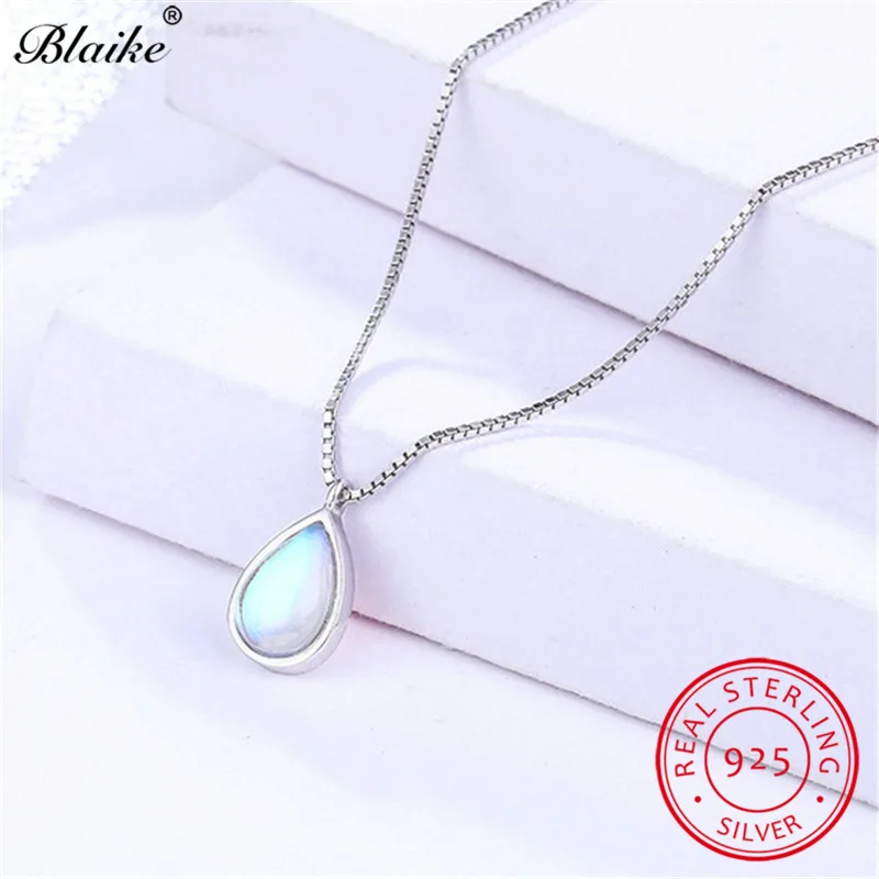 Blaike Korean Style Water Drop Stone Pendant Glass Necklaces For Women Real 925 Sterling Silver Necklace Rainbow Fine Jewelry
Blaike Korean Style Water Drop Stone Pendant Glass Necklaces For Women Real 925 Sterling Silver Necklace Rainbow Fine Jewelry
