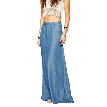 2020 Summer Long Maxi Skirt High Waisted Floor Length Denim Jeans Skirts Women Casual A Line Jupe Saia Jeans longa With Pockets
2020 Summer Long Maxi Skirt High Waisted Floor Length Denim Jeans Skirts Women Casual A Line Jupe Saia Jeans longa With Pockets