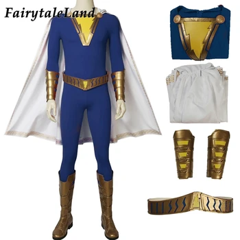 Shazam Costume Fancy Blue Jumpsuit Halloween Cosplay Superhero Costume Shazam Outfit Cloak Boots Belt Custom Made
Shazam Costume Fancy Blue Jumpsuit Halloween Cosplay Superhero Costume Shazam Outfit Cloak Boots Belt Custom Made