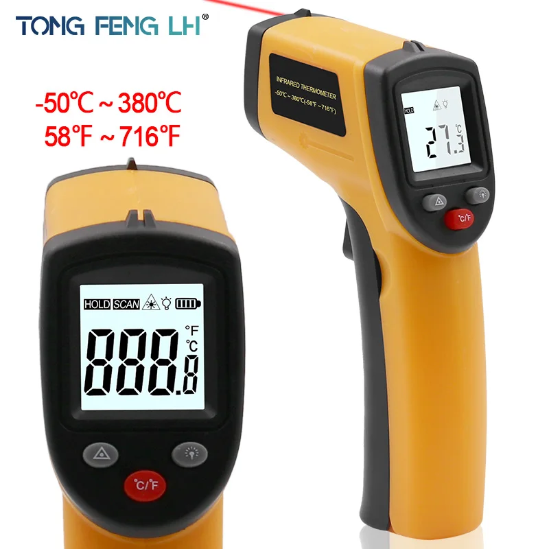 Digital GM320 Infrared Thermometer Non Contact Infrared Thermometer Pyrometer IR Laser Temperature Meter Gun -50~380C
Digital GM320 Infrared Thermometer Non Contact Infrared Thermometer Pyrometer IR Laser Temperature Meter Gun -50~380C