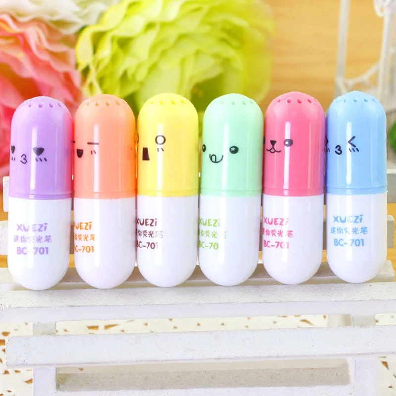 6Pcs/Lot Capsules Highlighter Vitamin Pill Highlight Marker Color Pens Stationery Office School Supplies
6Pcs/Lot Capsules Highlighter Vitamin Pill Highlight Marker Color Pens Stationery Office School Supplies