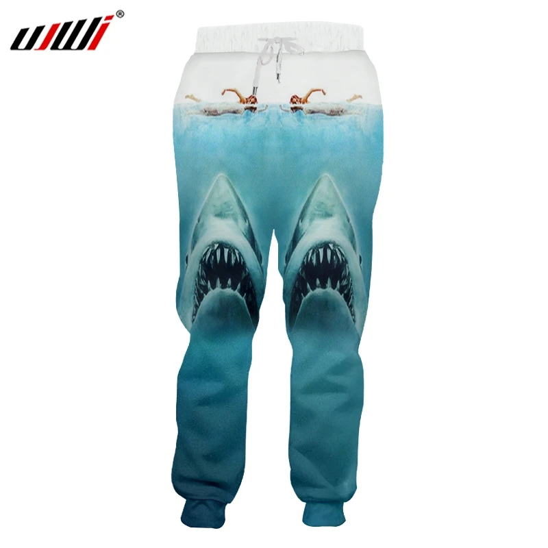 UJWI Spring And Autumn New Style Man Oversized 5XL 3D Printed Funny Marine Shark Trousers Leisure Lovely Sweatpants | Мужская одежда