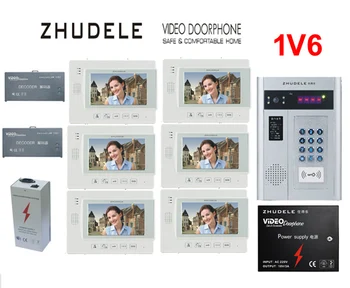 ZHUDELE Building Home security intercom system 6 Units Apartment Video Door Phone Bell Intercom System 7" TFT monitor IN STOCK
ZHUDELE Building Home security intercom system 6 Units Apartment Video Door Phone Bell Intercom System 7" TFT monitor IN STOCK