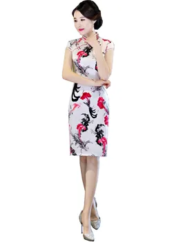 Shanghai Story 2019 New Arrival Faux Silk Qipao Chinese Dress Knee Length Chinese Oriental dress Women's cheongsam
Shanghai Story 2019 New Arrival Faux Silk Qipao Chinese Dress Knee Length Chinese Oriental dress Women's cheongsam