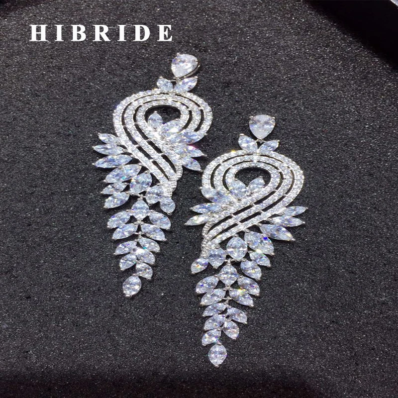 HIBRIDE Brand AAA Cubic Zirconia Pendant Drop Earring For Women Wedding Bridal Wholesale Price Earrings Brincos E-423
HIBRIDE Brand AAA Cubic Zirconia Pendant Drop Earring For Women Wedding Bridal Wholesale Price Earrings Brincos E-423