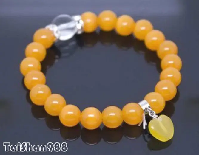 10mm Yellow Jade Beads Crystal Apple Pendant Stretchy Bracelet AAA style Fine jewe Noble 100% Natural jade 5.26 -Bride jewelry f
10mm Yellow Jade Beads Crystal Apple Pendant Stretchy Bracelet AAA style Fine jewe Noble 100% Natural jade 5.26 -Bride jewelry f