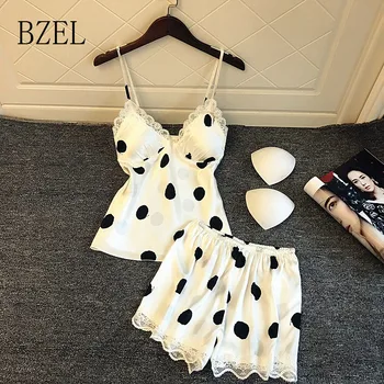 BZEL Pajamas Sets Silk Lace Sleepwear Summer Underwear Sexy Pyjamas For Women Casual Home Wear Lingerie Pijama Mujer 2PCS/SET
BZEL Pajamas Sets Silk Lace Sleepwear Summer Underwear Sexy Pyjamas For Women Casual Home Wear Lingerie Pijama Mujer 2PCS/SET