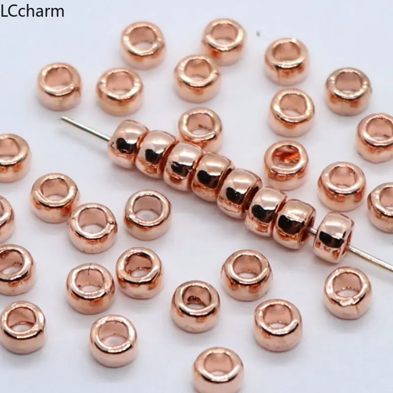 Wholesale 120pcs Metal Rose Gold Smooth Round Tube Charm Loose Spacers Beads 3x5mm Jewelry Beading Making
Wholesale 120pcs Metal Rose Gold Smooth Round Tube Charm Loose Spacers Beads 3x5mm Jewelry Beading Making