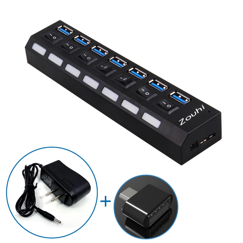 High Speed 5 Gbps 7 PORTS USB 3.0 HUB With Power On/Off Switch ,Sync Data & Charger 1:7 Splitters For PC Laptop Desktop Computer
High Speed 5 Gbps 7 PORTS USB 3.0 HUB With Power On/Off Switch ,Sync Data & Charger 1:7 Splitters For PC Laptop Desktop Computer