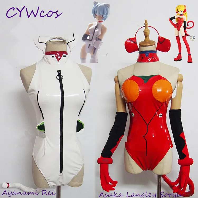EVA Cosplay Ayanami Rei Asuka Langley Soryu Cat Suits Cosplay Costume Halloween Unifroms Dress Jumpsuits+Ears+Tail+Gloves+Socks
EVA Cosplay Ayanami Rei Asuka Langley Soryu Cat Suits Cosplay Costume Halloween Unifroms Dress Jumpsuits+Ears+Tail+Gloves+Socks