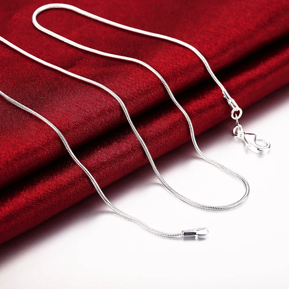 2018 silver plated 925 stamped necklace 16 18 20 22 24 inches Lobster Clasp silver 1MM snake chain necklace for women men
2018 silver plated 925 stamped necklace 16 18 20 22 24 inches Lobster Clasp silver 1MM snake chain necklace for women men