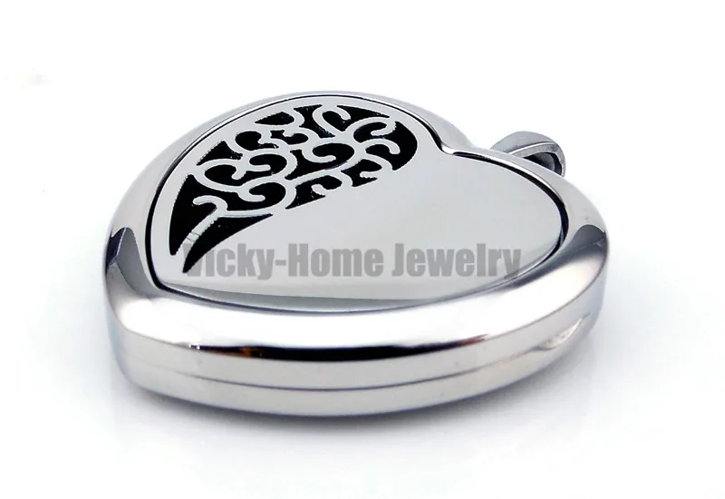 

Peach Heart Aromatherapy Essential Oils Perfume Diffuser Locket in Stainless Steel Drop Shipping