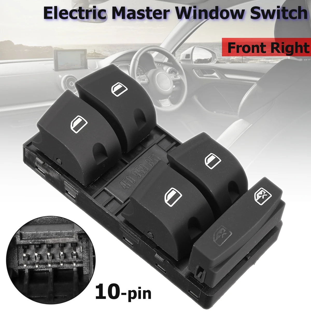 Master 4F0959851F Power Window Switch for Audi A3 8P1 8PA 2003-2014 fit for Audi Q7 4L 2006 2007 2014 SUV 4F0959851 F
Master 4F0959851F Power Window Switch for Audi A3 8P1 8PA 2003-2014 fit for Audi Q7 4L 2006 2007 2014 SUV 4F0959851 F