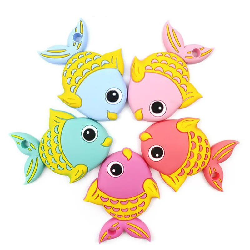 Baby Teething Toys Solid Color Teething Necklaces 1pcs Lovely Fish Shape Silicone Teether Pendant BPA Free Silicone Baby Toy
Baby Teething Toys Solid Color Teething Necklaces 1pcs Lovely Fish Shape Silicone Teether Pendant BPA Free Silicone Baby Toy