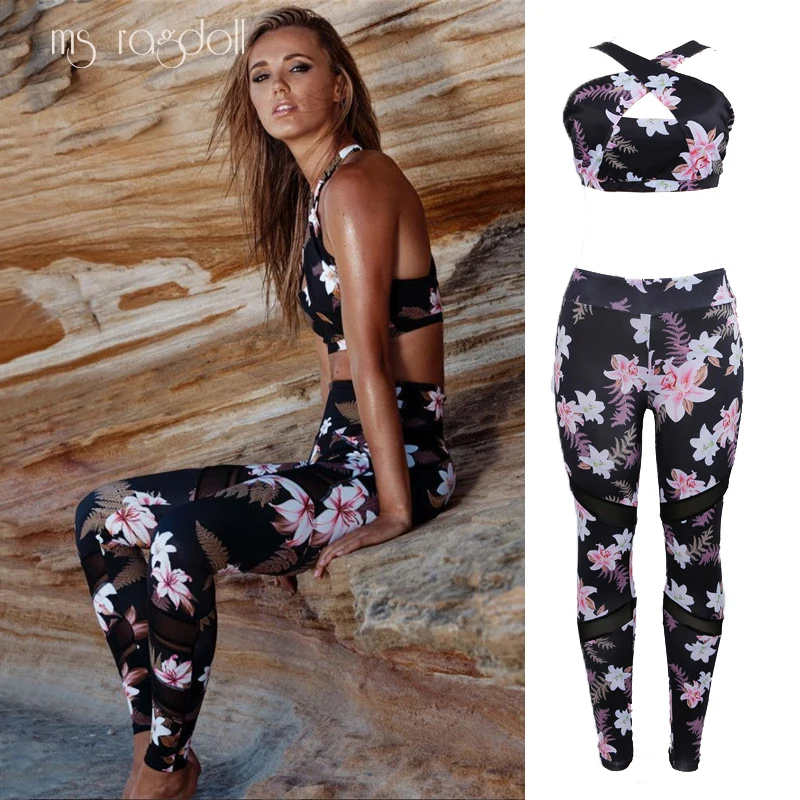 Sportsuits Sportswear Leggings Female Floral Print High Elastic Fitness Gym Clothes Two Pieces Women Workout Leggings Suits
Sportsuits Sportswear Leggings Female Floral Print High Elastic Fitness Gym Clothes Two Pieces Women Workout Leggings Suits
