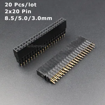 Hellotronics 20 Pcs/Lot 2x20 Pin 8.5/5.0/3.0 mm Female Header 2.54mm GPIO Header For Raspberry Pi A+ Pi B+ Pi 2 Pi 3 Pi 4
Hellotronics 20 Pcs/Lot 2x20 Pin 8.5/5.0/3.0 mm Female Header 2.54mm GPIO Header For Raspberry Pi A+ Pi B+ Pi 2 Pi 3 Pi 4