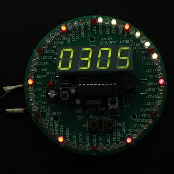 DIY Kit Clock Electronic LED Time Display Kit Rotation LED Remote Control Multi-Function Clock Suit
DIY Kit Clock Electronic LED Time Display Kit Rotation LED Remote Control Multi-Function Clock Suit