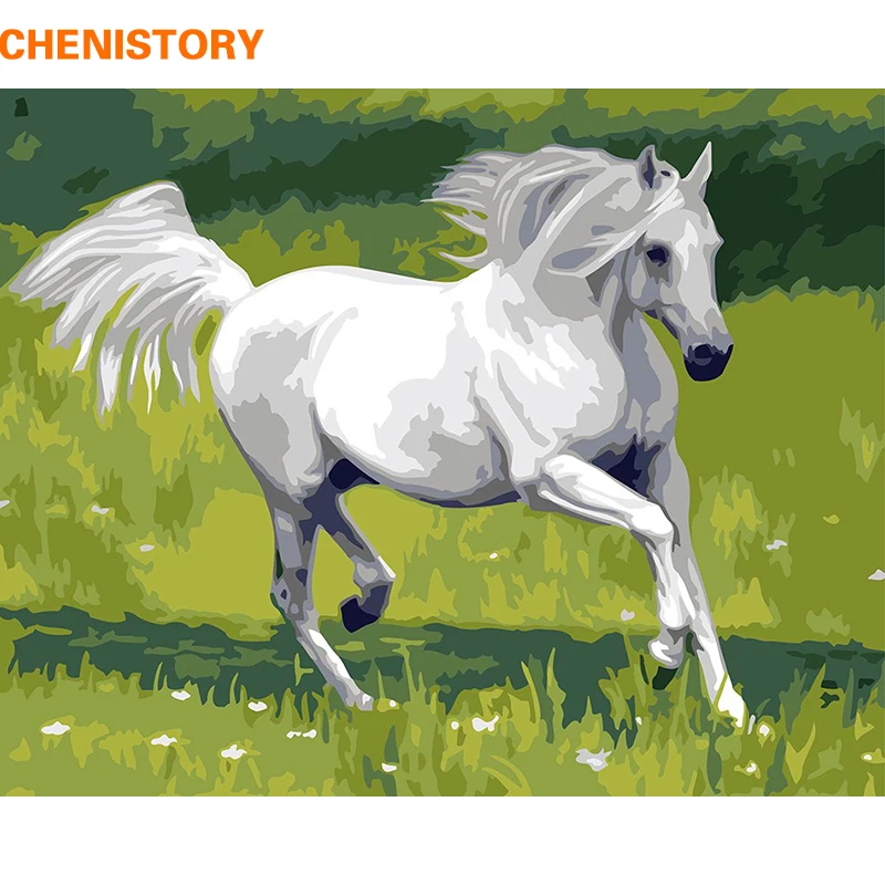 CHENISTORY White Horse DIY Digital Painting By Numbers Unique Gift Home Wall Art Picture Hand Painted Oil Painting Wall Artwork
CHENISTORY White Horse DIY Digital Painting By Numbers Unique Gift Home Wall Art Picture Hand Painted Oil Painting Wall Artwork