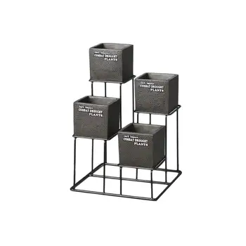 WINOMO 4pcs Cement Succulent Planter Pots Square Flower Pot Flower Planter with One Iron Metal Shelf
WINOMO 4pcs Cement Succulent Planter Pots Square Flower Pot Flower Planter with One Iron Metal Shelf