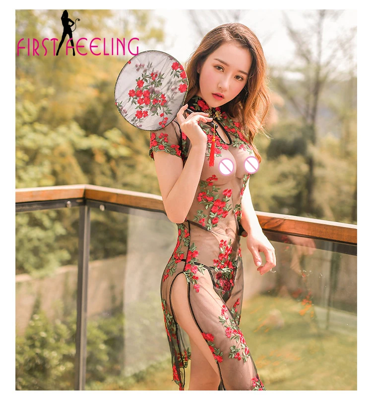 Amazing Perfectly Women Vintage Sheer Lace Cheongsam Nightdress See Through Mesh Nighties Embroiedry Qipao Style Lingerie Slips
Amazing Perfectly Women Vintage Sheer Lace Cheongsam Nightdress See Through Mesh Nighties Embroiedry Qipao Style Lingerie Slips