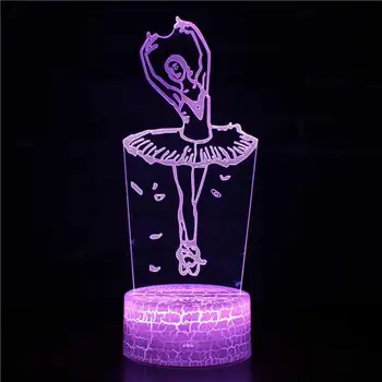 Ballet 3d Light Fixtures Luminaria De Mesa Led Usb Night Light White base Lovely 7 color change 3D Lamp
Ballet 3d Light Fixtures Luminaria De Mesa Led Usb Night Light White base Lovely 7 color change 3D Lamp
