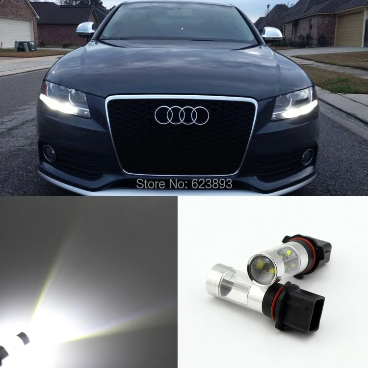 

2x Error Free P13W 30W LED Daytime Running Lights DRL Bulbs For 2008-12 Audi B8 model A4 or S4 with halogen headlight trims