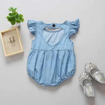 Summer Cute Ruffles Sleeve Baby Denim Romper Toddler Baby Girl Backless Heart Hollow Jeans Jumpsuit Kids Bodysuit Outfits 6-24M
Summer Cute Ruffles Sleeve Baby Denim Romper Toddler Baby Girl Backless Heart Hollow Jeans Jumpsuit Kids Bodysuit Outfits 6-24M