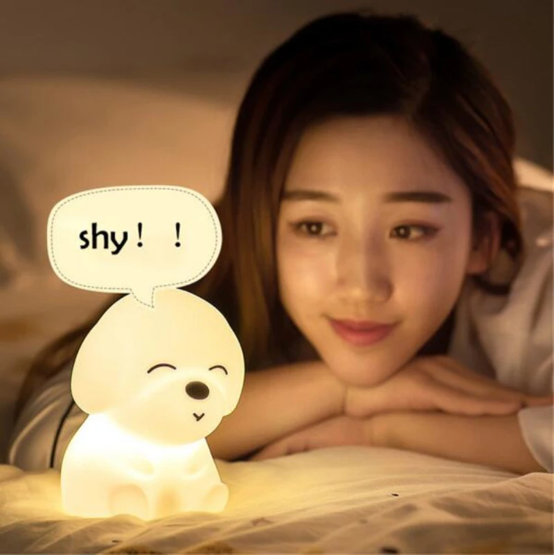 7 Colors Changing LED Night Light Small Creative Puppy Silicone USB Charging Toy Bedroom Baby Feeding Cute Night Light
7 Colors Changing LED Night Light Small Creative Puppy Silicone USB Charging Toy Bedroom Baby Feeding Cute Night Light