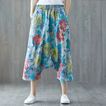 Baggy drop crotch pants Women hip hop Denim Pants Printing Floral jeans Harem Trousers Wide Leg Cross-pants Bloomers YT6151
Baggy drop crotch pants Women hip hop Denim Pants Printing Floral jeans Harem Trousers Wide Leg Cross-pants Bloomers YT6151