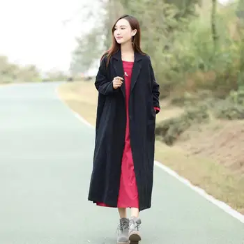 2020 Spring Winter Art Turn-down Collar Fashion Women Basic Coats Long Sleeve Lapel Solid Color Signature Cotton Trench Coat
2020 Spring Winter Art Turn-down Collar Fashion Women Basic Coats Long Sleeve Lapel Solid Color Signature Cotton Trench Coat