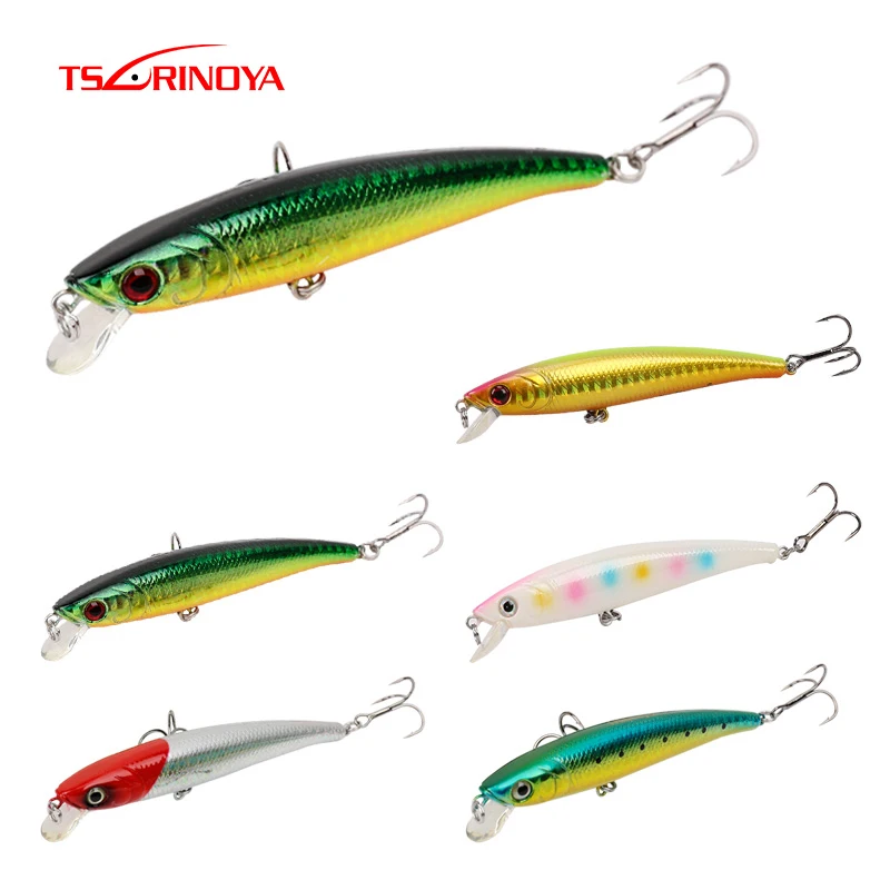 

TSURINOYA Minnow Fishing Lure 96mm 8g Floating Hard Bait Isca Artificial Pesca Leurre Peche Diving 0-1m Carp Fishing Wobblers