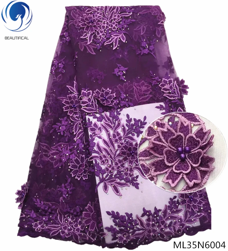 Beautifical 3d lace fabrics with beads purple nigerian lace fabrics african laces fabric green laces dress 5yards/lot ML35N60
Beautifical 3d lace fabrics with beads purple nigerian lace fabrics african laces fabric green laces dress 5yards/lot ML35N60